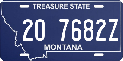 MT license plate 207682Z
