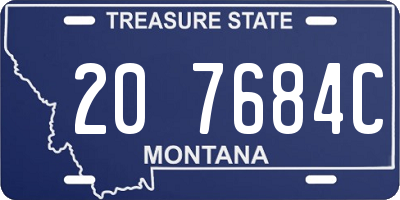 MT license plate 207684C