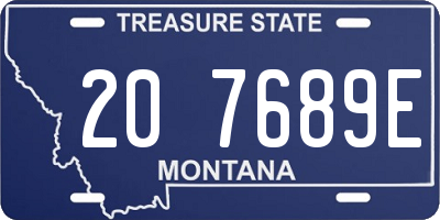 MT license plate 207689E