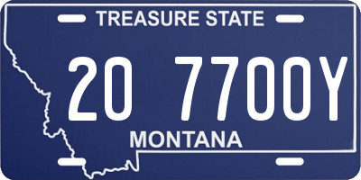 MT license plate 207700Y