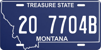 MT license plate 207704B
