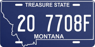 MT license plate 207708F