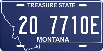 MT license plate 207710E