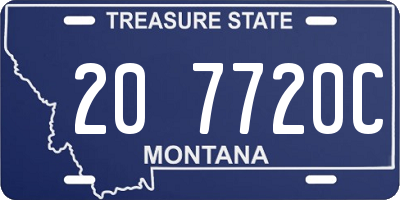 MT license plate 207720C