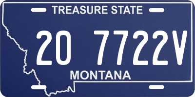 MT license plate 207722V