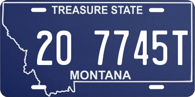 MT license plate 207745T