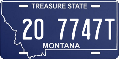 MT license plate 207747T