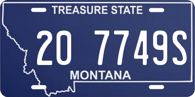 MT license plate 207749S