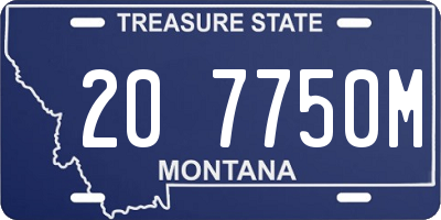 MT license plate 207750M