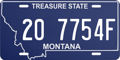 MT license plate 207754F