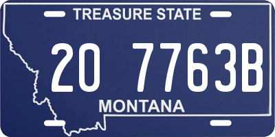 MT license plate 207763B