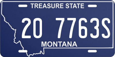 MT license plate 207763S