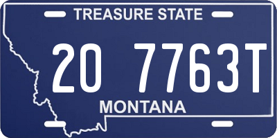MT license plate 207763T