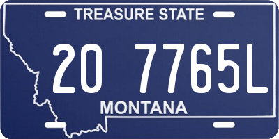 MT license plate 207765L