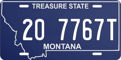 MT license plate 207767T