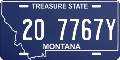 MT license plate 207767Y