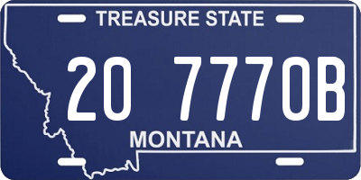 MT license plate 207770B