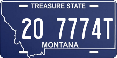 MT license plate 207774T