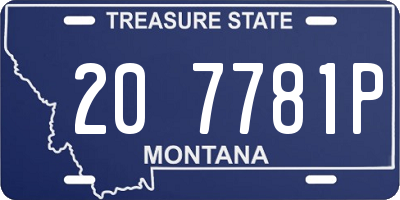 MT license plate 207781P