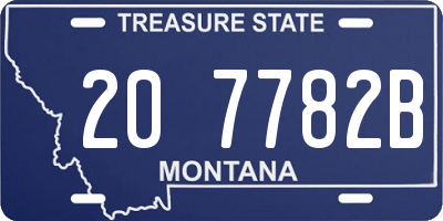 MT license plate 207782B