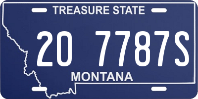 MT license plate 207787S