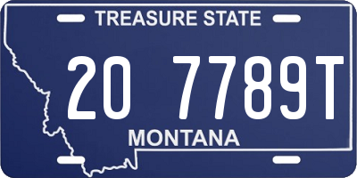 MT license plate 207789T