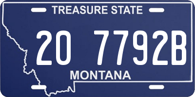 MT license plate 207792B