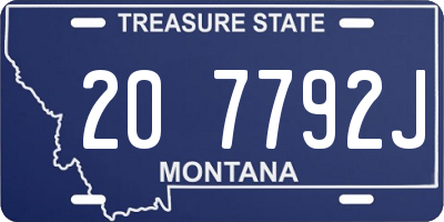 MT license plate 207792J