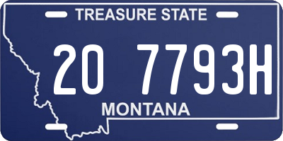MT license plate 207793H