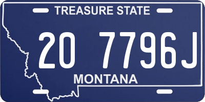 MT license plate 207796J