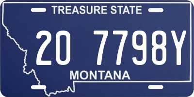 MT license plate 207798Y