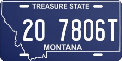 MT license plate 207806T