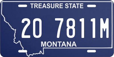 MT license plate 207811M
