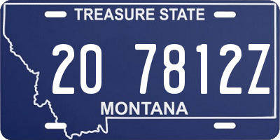 MT license plate 207812Z