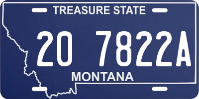 MT license plate 207822A