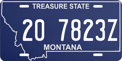 MT license plate 207823Z