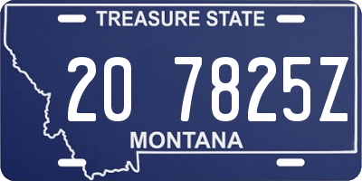 MT license plate 207825Z