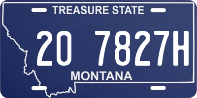 MT license plate 207827H