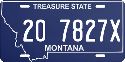 MT license plate 207827X