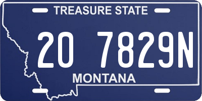 MT license plate 207829N