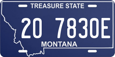 MT license plate 207830E