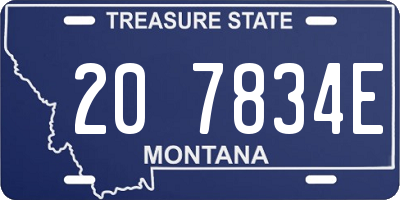 MT license plate 207834E