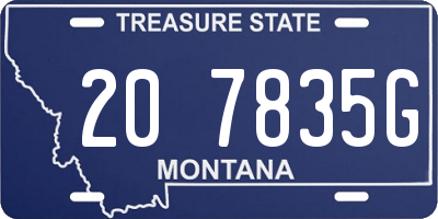 MT license plate 207835G