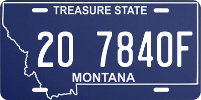 MT license plate 207840F