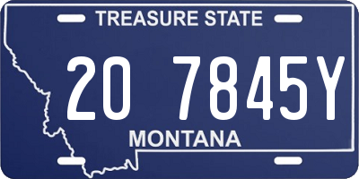 MT license plate 207845Y