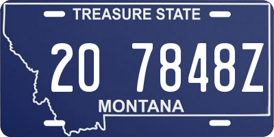 MT license plate 207848Z