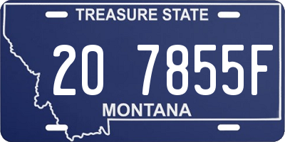 MT license plate 207855F