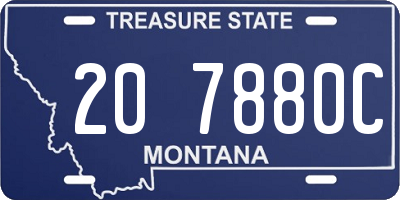 MT license plate 207880C