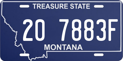 MT license plate 207883F