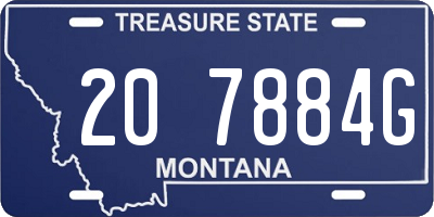 MT license plate 207884G
